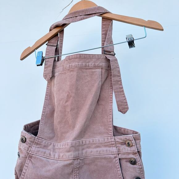 Adriano Goldschmied AG Corduroy Gwendolyn Backless Overalls Flare Small Pink - Picture 6 of 10
